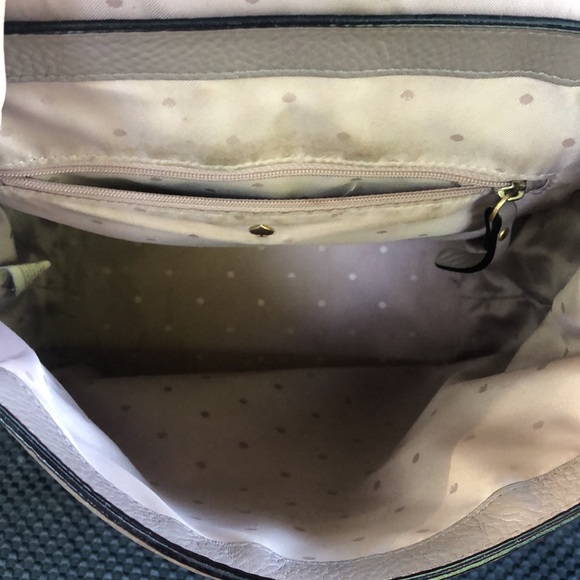 Kate Spade pebbled leather backpack purse, taupe - Picture 7 of 9